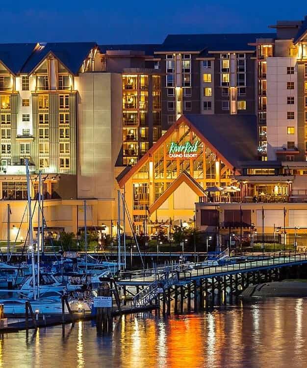 River Rock Casino Resort with Fraser River views and modern design